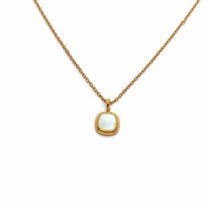 שרשרת טליה עשויה סטיינלס סטיל מצופה זהב 18K כולל תליון צדף - צבע זהב