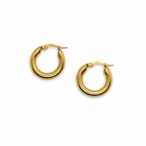 עגילי מאיה עשויים סטיינלס סטיל מצופה זהב 18K