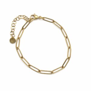 צמיד ליאל עשוי סטיינלס סטיל בציפוי זהב 18K