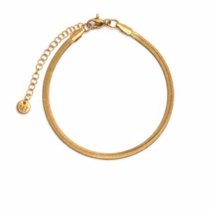 צמיד נחש עשוי סטיינלס סטיל מצופה זהב 18K
