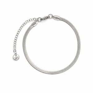 צמיד נחש עשוי סטיינלס סטיל בצבע כסף