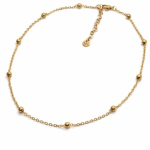 שרשרת אלמה עשויה סטיינלס סטיל מצופה זהב 18K