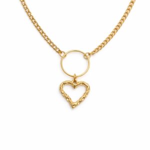 שרשרת מיקה עשויה סטיינלס סטיל מצופה זהב 18K