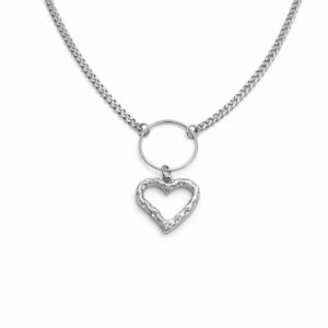 שרשרת מיקה עשויה סטיינלס סטיל בצבע כסף