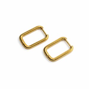 עגילי מלי עשויים סטיינלס סטיל מצופה זהב 18K